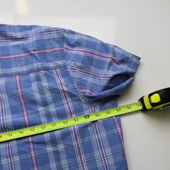 Charleston Threads Shirt Men XXL Multicolor Cotton Blue Pink Plaid 2XL - Picture 4 of 5